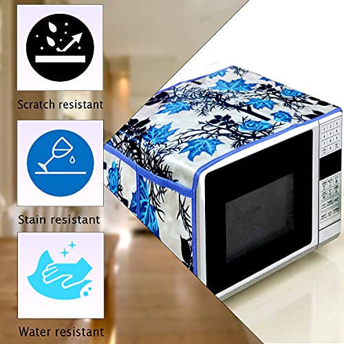 KANUSHI Industries® Microwave/Oven Top Cover with 4 Utility Pockets (VAR1-MICRO-BLUE-SHUB-01) - Image 4