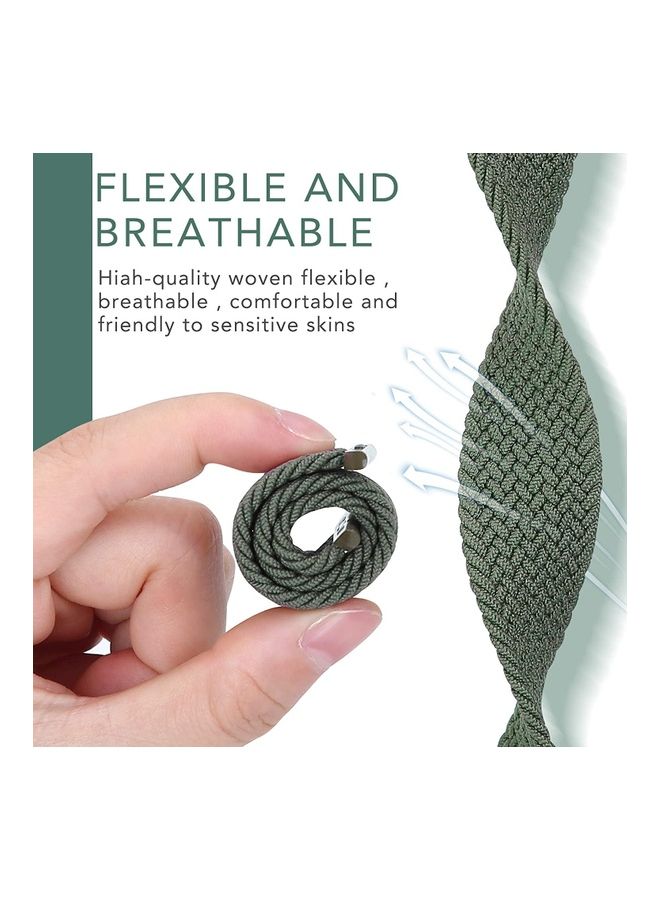 NIBEMINENT Braided Solo Loop Stretchy Strap Compatible with Apple Watch Band SE 42/44mm iWatch Series 7/6/5/4/3/2/1 Multin Color - Image 3