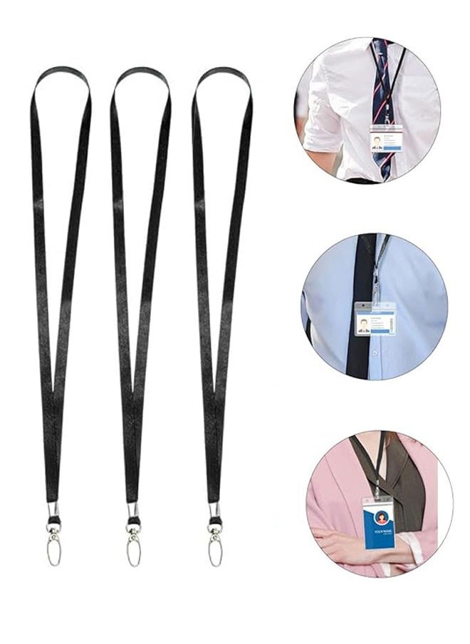 HAWAWA 25 Pcs, Lanyards with Swivel Hook Clips for Name Tag or ID Badges, Neck Lanyard Strap for Office Worker, Student, Teacher Black  - Image 4