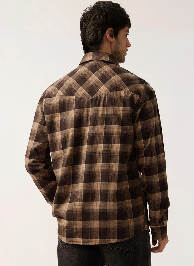 The Souled Store  The Souled Store Men's Checked Casual Shirt  | Best Price UAE