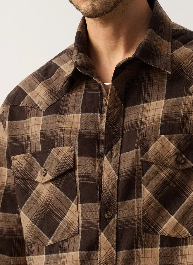 The Souled Store  The Souled Store Men's Checked Casual Shirt  | Best Price UAE