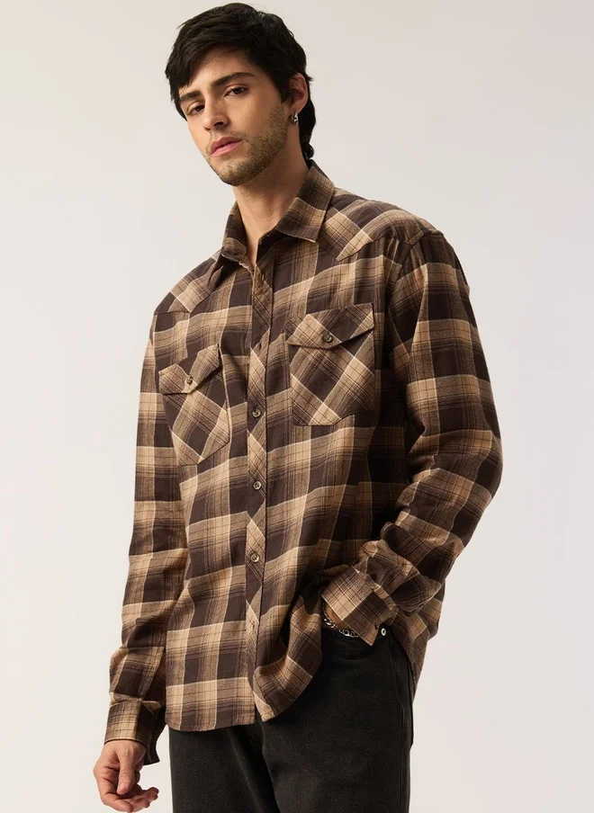 The Souled Store Men's Checked Casual Shirt