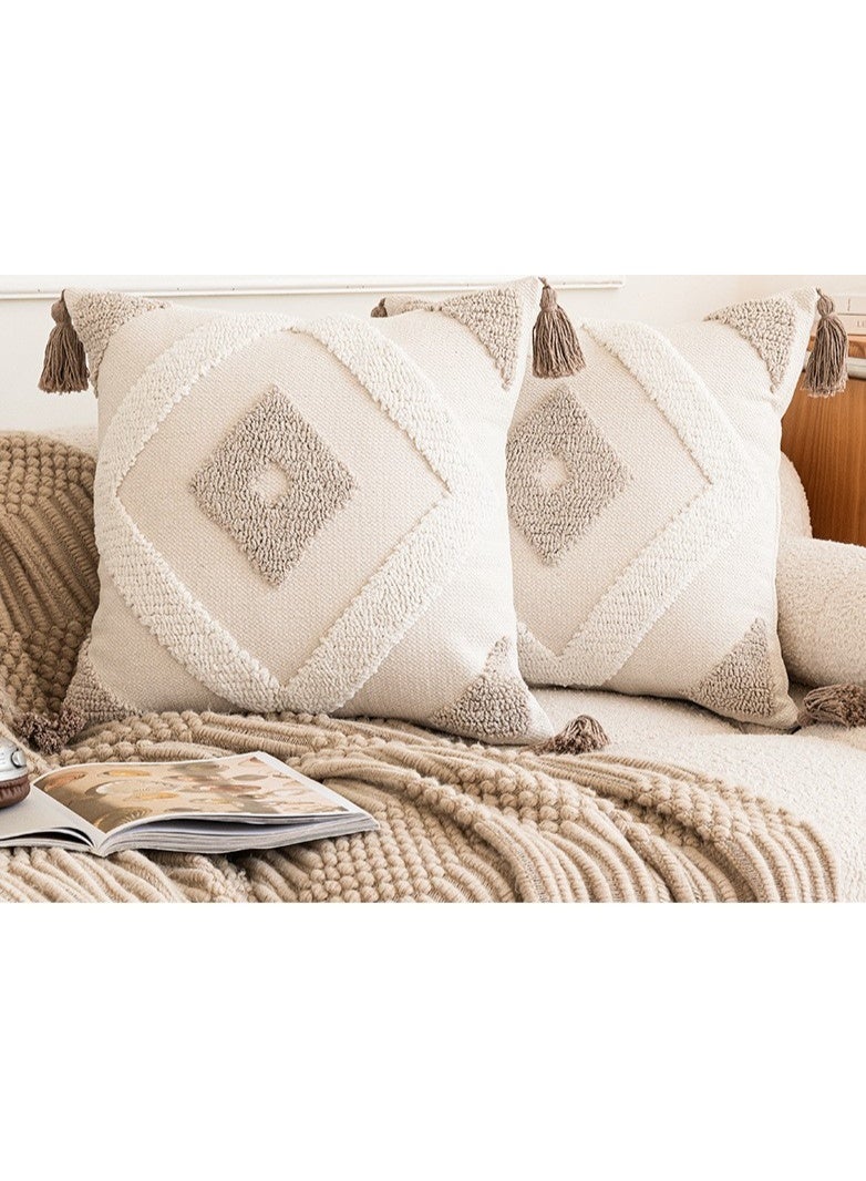 Household minimalist sofa pillow, including pillow core, decorated with geometric modern patterns sofa bedroom living room (45x45cm) - Image 1