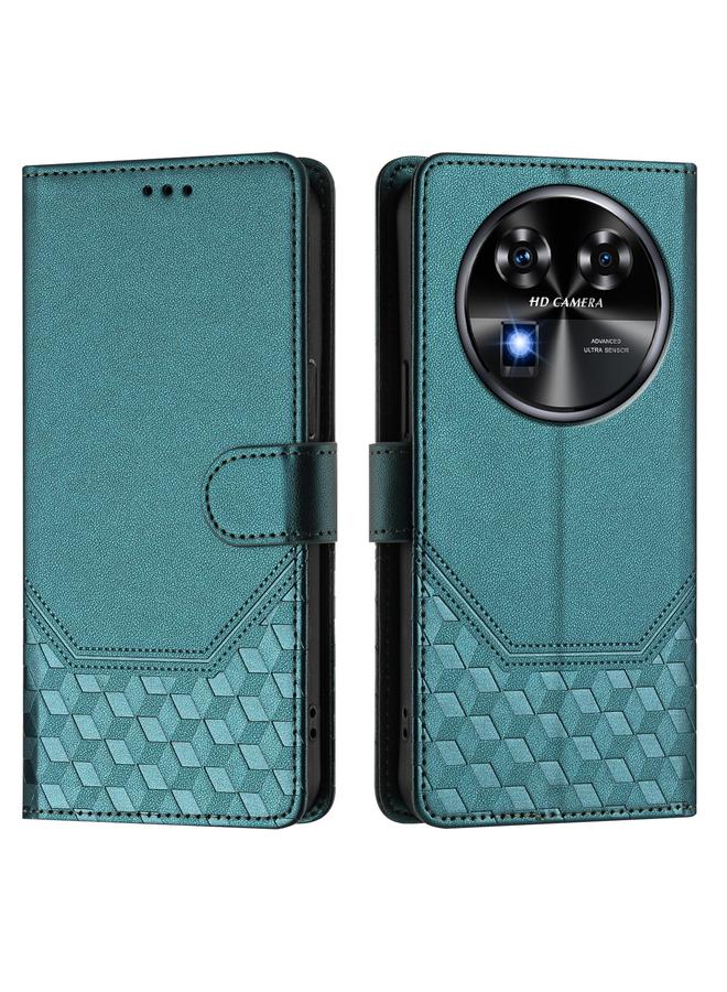 S-TOP Case For Oukitel C37 Honeycomb Embossing RFID Leather Phone Case - Image 2