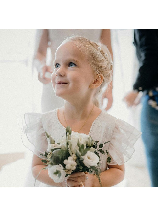 Lemon 40 Pcs Mini Rhinestone Hair Clips Tiny Pearl Hair Clips Decorative Hair Clips Sparkly Crystal Hair Pins Silver White Hair Clips Wedding Bridal Hair Accessories for Girls Women - Image 4