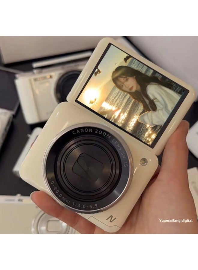 Generic High-definition Camera Can Take Pictures, Double-shot Cute Digital Camera, Campus Students Upload Mobile Phone Travel Record Camera-Body Color:Blue/white Memory Card * Clothes (without Camera - Package Four  - Image 2