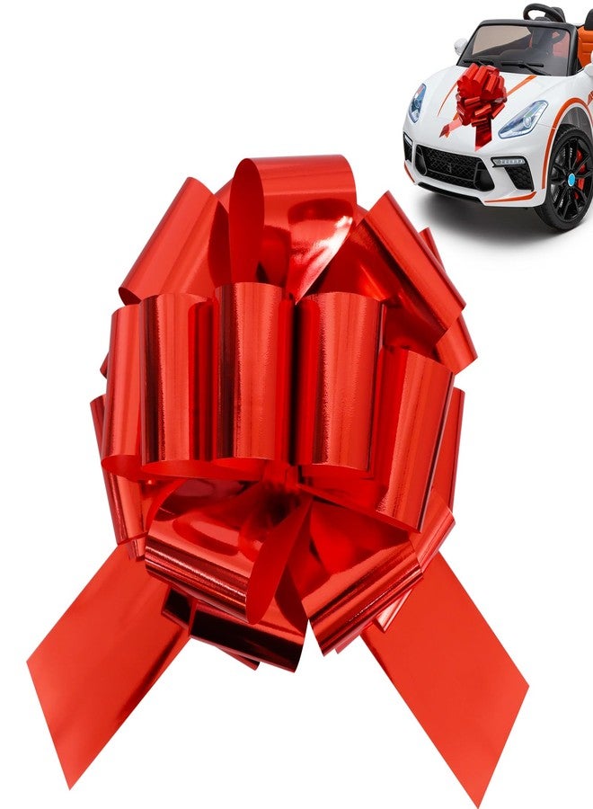 TONIFUL 16 Inch Red Large Bow Giant Big Pull Bow for Car, Bikes, Table, Big Toys, Applicants, Front Door Decor, Gift Wrapping, Christmas Tree & Party Decoration - Image 1