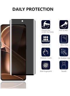 CaseNeo 2 Pcs Anti-Spy Screen Protector for HONOR X9b,Full Screen Privacy Screen Protector, 3D Tempered Glass Film, 9H Hardness Anti-Peeping Full Coverage Protector Anti Scratch Screen  - Image 2