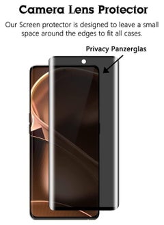 CaseNeo 2 Pcs Anti-Spy Screen Protector for HONOR X9b,Full Screen Privacy Screen Protector, 3D Tempered Glass Film, 9H Hardness Anti-Peeping Full Coverage Protector Anti Scratch Screen  - Image 3