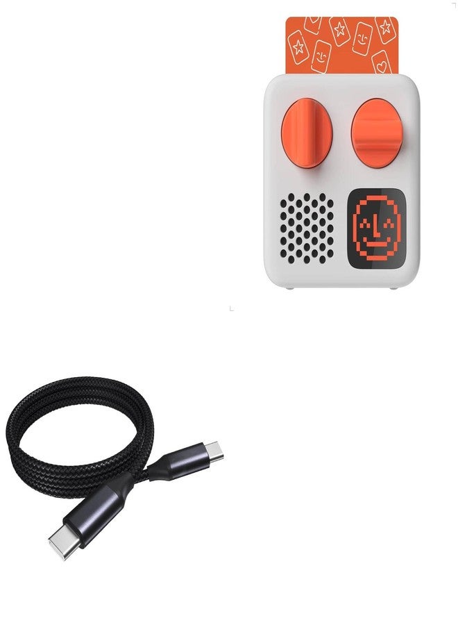 BoxWave Cable Compatible with Yoto Mini (2024) - DirectSync PD Cable (3ft) - USB-C to USB-C (100W), Type C Braided Charge and Fast Sync - Jet Black - Image 1