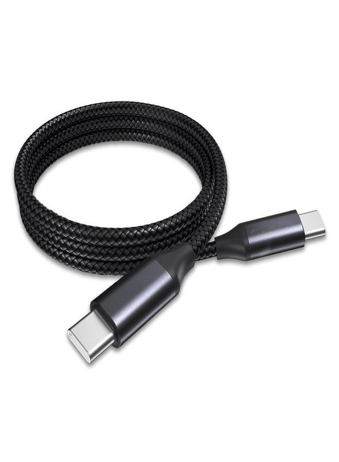 BoxWave Cable Compatible with Yoto Mini (2024) - DirectSync PD Cable (3ft) - USB-C to USB-C (100W), Type C Braided Charge and Fast Sync - Jet Black - Image 2