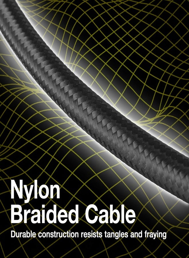 BoxWave Cable Compatible with Yoto Mini (2024) - DirectSync PD Cable (3ft) - USB-C to USB-C (100W), Type C Braided Charge and Fast Sync - Jet Black - Image 5