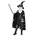 Toulite Wizard Cape for Kids Age 316 Witch Costume Includes Cape Hat Glowing Wand and Beard Suit for Boys GirlsL816yBlack - Image 2
