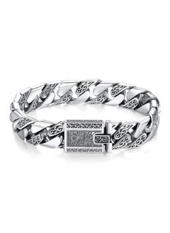 S925 Sterling Silver Men's Bracelet Personalized Evergreen Flower Punk Retro Thai Silver Glossy Chain - pzsku/Z8F8DCE3D85E8A5A8B838Z/45/_/1703227684/8a1b6746-e2c1-4c4f-a3b1-da70fdfb3392