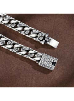 S925 Sterling Silver Men's Bracelet Personalized Evergreen Flower Punk Retro Thai Silver Glossy Chain - pzsku/Z8F8DCE3D85E8A5A8B838Z/45/_/1703227701/4194ad0b-2a1b-47e9-81f7-a11969673ad8