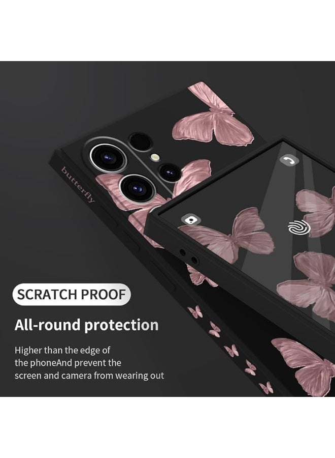 فكرة غطاء Fekra Red Butterfly الناعم من مادة TPU لهاتف Samsung Galaxy S26 Ultra، غطاء سيليكون مقاوم للصدمات (أسود، Samsung Galaxy S26 Ultra) - Image 2