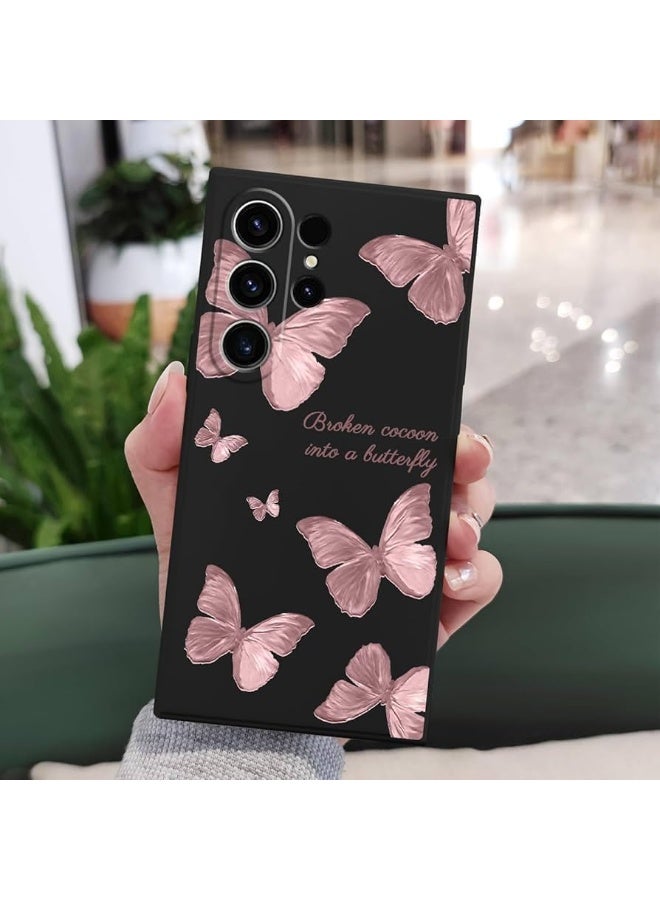 فكرة غطاء Fekra Red Butterfly الناعم من مادة TPU لهاتف Samsung Galaxy S26 Ultra، غطاء سيليكون مقاوم للصدمات (أسود، Samsung Galaxy S26 Ultra) - Image 5