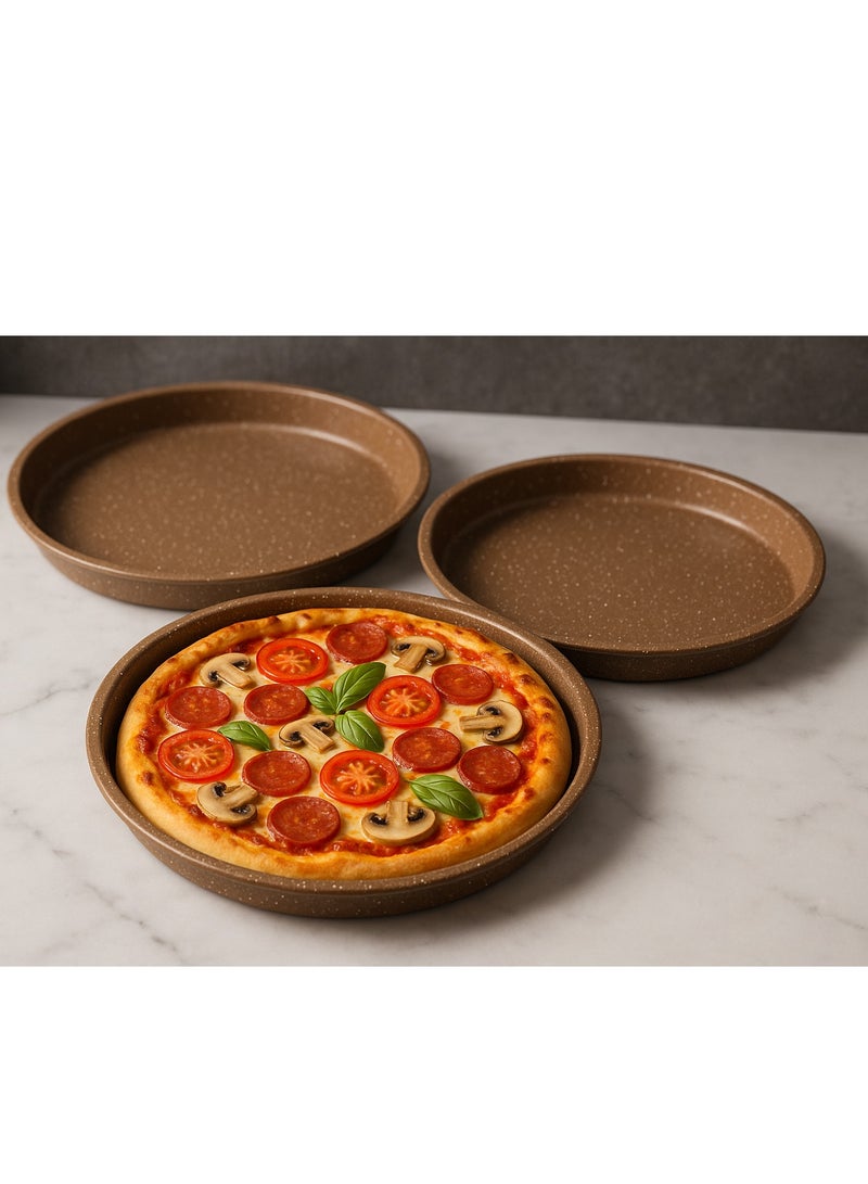 ALMUFARREJ 3-Piece Non-Stick Granite Pizza Pan Set - Image 5