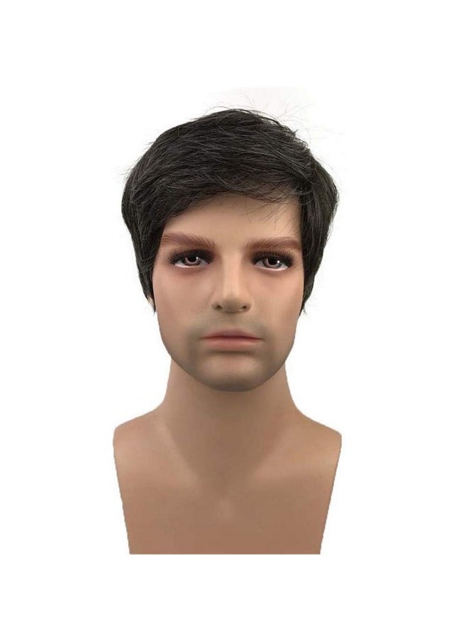 Aimole - Synthetic Short Men Wigs Natural Body Wave Hair Heat Resistant Full Capless Wig - Image 1
