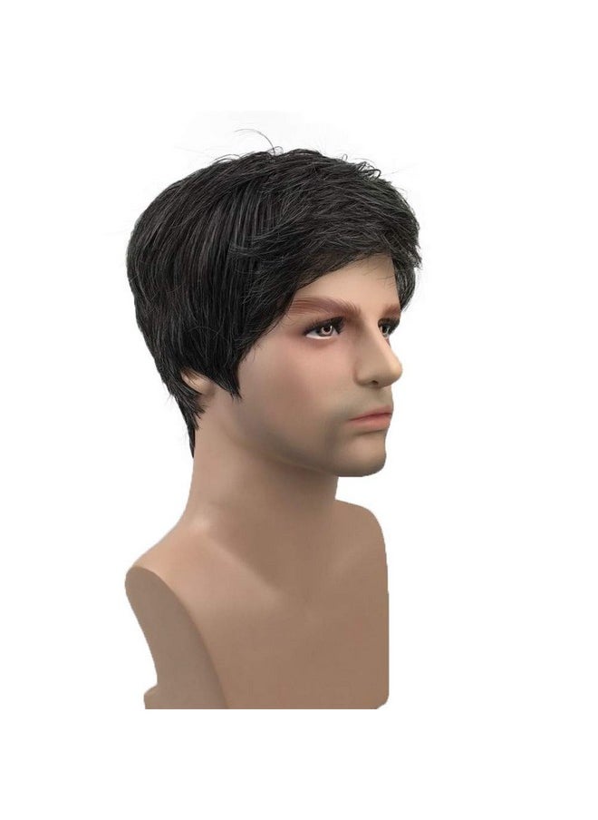 Aimole - Synthetic Short Men Wigs Natural Body Wave Hair Heat Resistant Full Capless Wig - Image 1