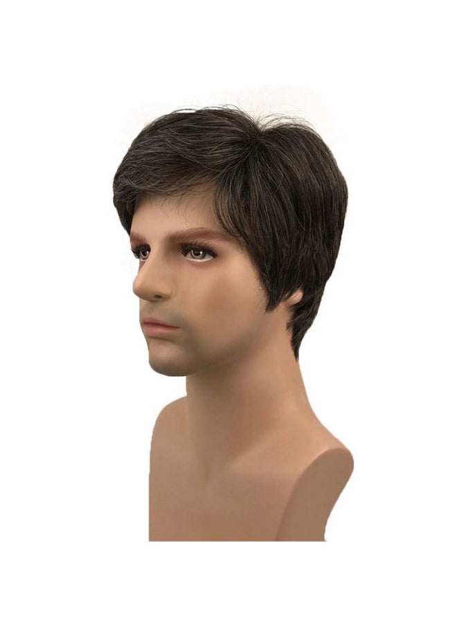 Aimole - Synthetic Short Men Wigs Natural Body Wave Hair Heat Resistant Full Capless Wig - Image 1