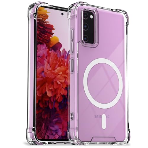 Pikkme Back Cover for Samsung Galaxy S20 Fe 5G Mag-Safe Shockproof PC + TPU Protective Case Magnetic Support Bumper Case (Transparent Mag-Safe) - Image 1