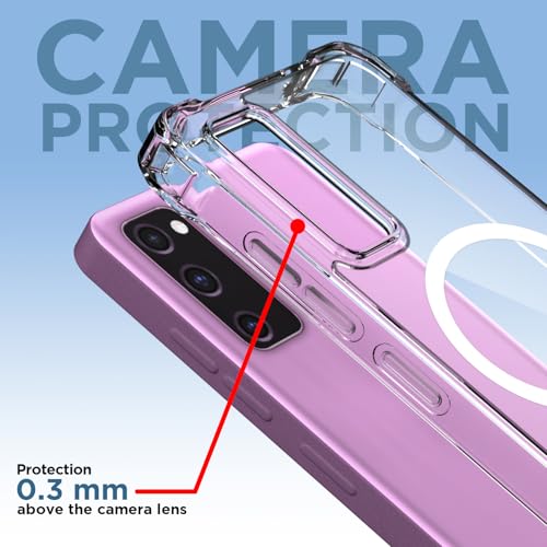 Pikkme Back Cover for Samsung Galaxy S20 Fe 5G Mag-Safe Shockproof PC + TPU Protective Case Magnetic Support Bumper Case (Transparent Mag-Safe) - Image 5