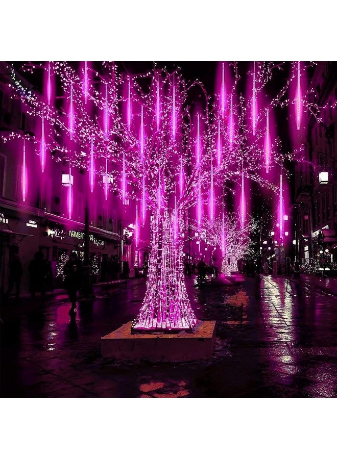 MIRADH Rain Drop Lights, LED Meteor Shower Lights 11.8 inch 8 Tubes 24 LEDs, Falling Lights Diwali Lights for Decoration for Home Lights for Home Decoration (Pink) - Image 3