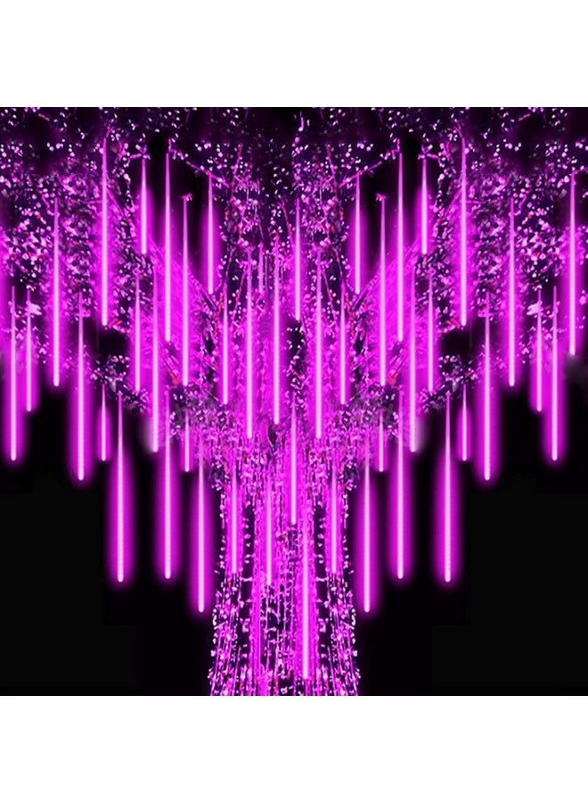 MIRADH Rain Drop Lights, LED Meteor Shower Lights 11.8 inch 8 Tubes 24 LEDs, Falling Lights Diwali Lights for Decoration for Home Lights for Home Decoration (Pink) - Image 1