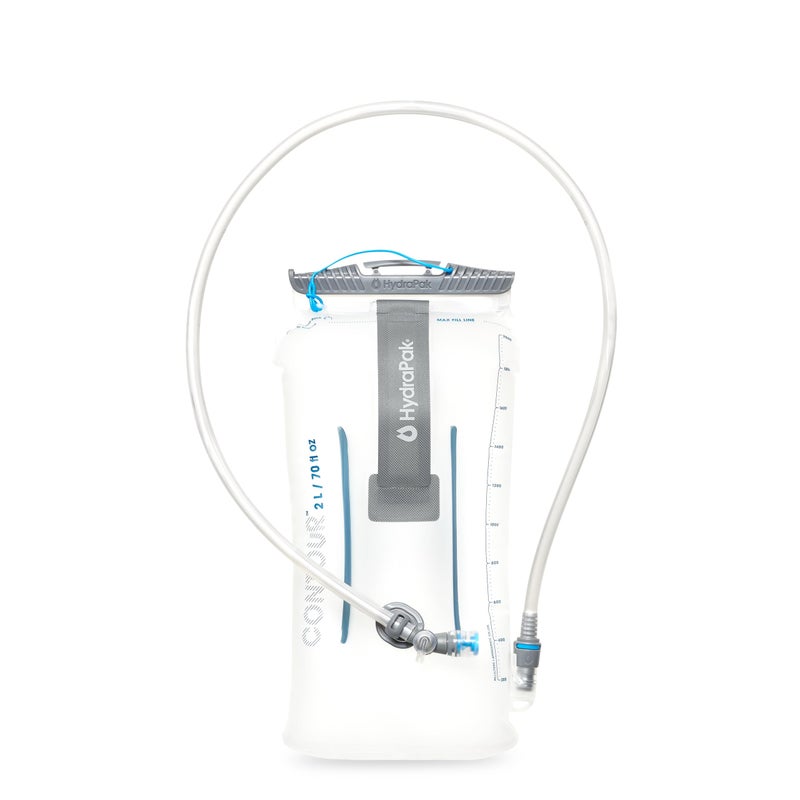 HydraPak Contour (2L Hydration Reservoir) - Low-Profile Water Bladder, Fits Most Hydration Packs â€“ High-Flow Bite Valve, Leak Proof, Fully Reversible, and Dishwasher Safe - Image 1