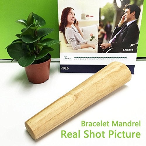 PHYHOO Jewelry Tool Wooden Oval Bracelet Sizing Bangle Mandrel Wire Wrapping Tool - Image 3