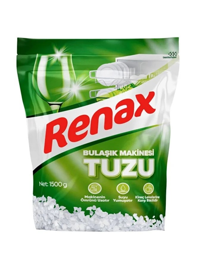 RENAX Dishwasher Salt 1500g - Anti-Limescale & Water Softener Special Formula