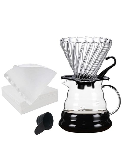 Manual V60 Hand Drip Coffee Maker Compatible Replacement Part Coffee Filter measuring spoon
