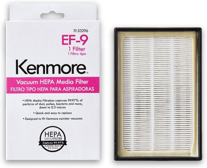 Kenmore 53296 EF9 Media Vacuum Cleaner Exhaust Filter for Upright and Canister Vacuums White - Image 1