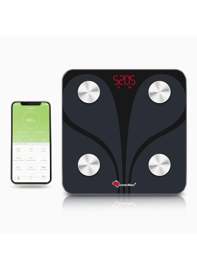 PowerMax Fitness PowerMax Fitness® Bluetooth Body Fat Scale - Smart BMI Digital Bathroom Wireless Weight Scale & Body Composition Analyser with SmartPhone App (Upto Foot Size 9, Model: BCA-130) - Image 1