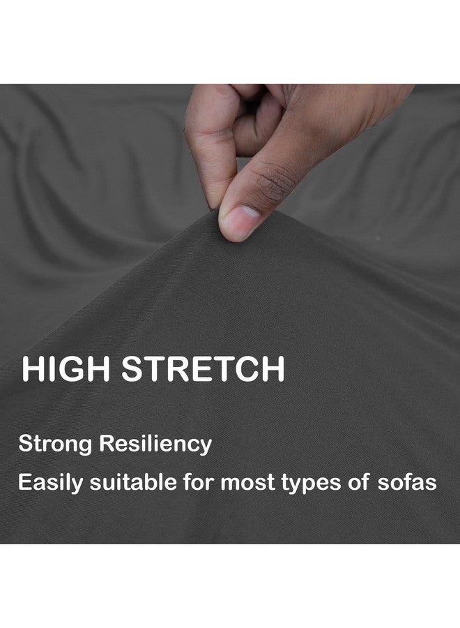 Lukzer غطاء أريكة على شكل L من لوكزر مصنوع من مزيج البوليستر للأثاث في غرفة المعيشة غطاء مرن للأرائك والمزيد (الجانب الأيسر، رمادي سادة) - Image 5