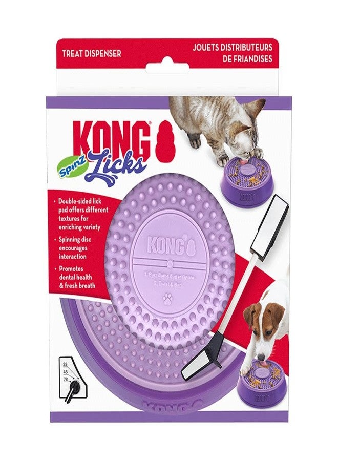 كونج وسادة طعام دوارة ذات سطح محكم من KONG Licks Spinz مع قاعدة مانعة للانزلاق (صغيرة) - Image 4