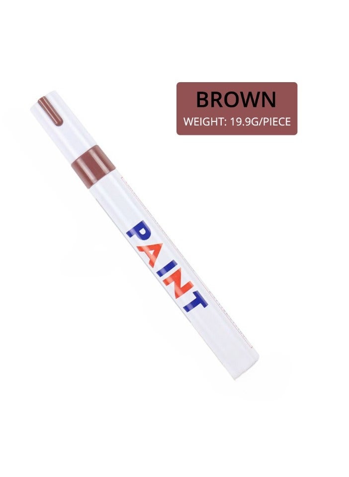 Car Paint Marker Pen, Waterproof Cars Wheel Tire Oily Mark Pen, Quick Dry Auto Rubber Tyre Paint Pen, Metal Permanent Paint Marker For Car Body Tyres Metal Rubber, (1pc, Brown) - Image 1