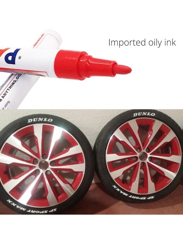 Car Paint Marker Pen, Waterproof Cars Wheel Tire Oily Mark Pen, Quick Dry Auto Rubber Tyre Paint Pen, Metal Permanent Paint Marker For Car Body Tyres Metal Rubber, (1pc, Brown) - Image 4