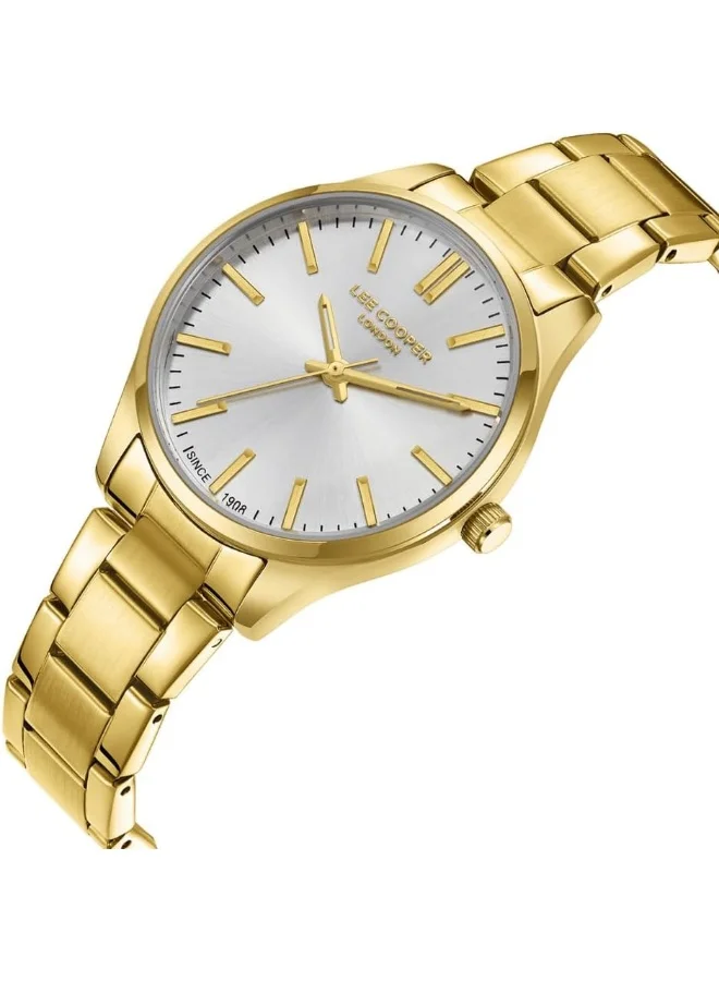 لي كوبر LEE COOPER Women's VJ21C1 Movement Watch, Analog Display and Metal Strap - LC08011.130, Silver