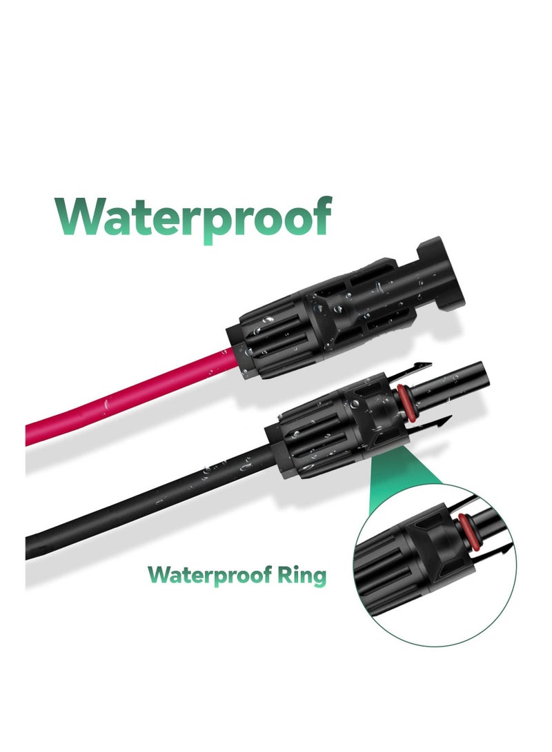 طقم موصلات شمسية 6 في 1، طقم محول الألواح الشمسية مع موصلات أنثوية وذكورية، كابل محول شمسي عالمي متوافق مع الألواح الشمسية ومحطة الطاقة الشمسية - Image 5