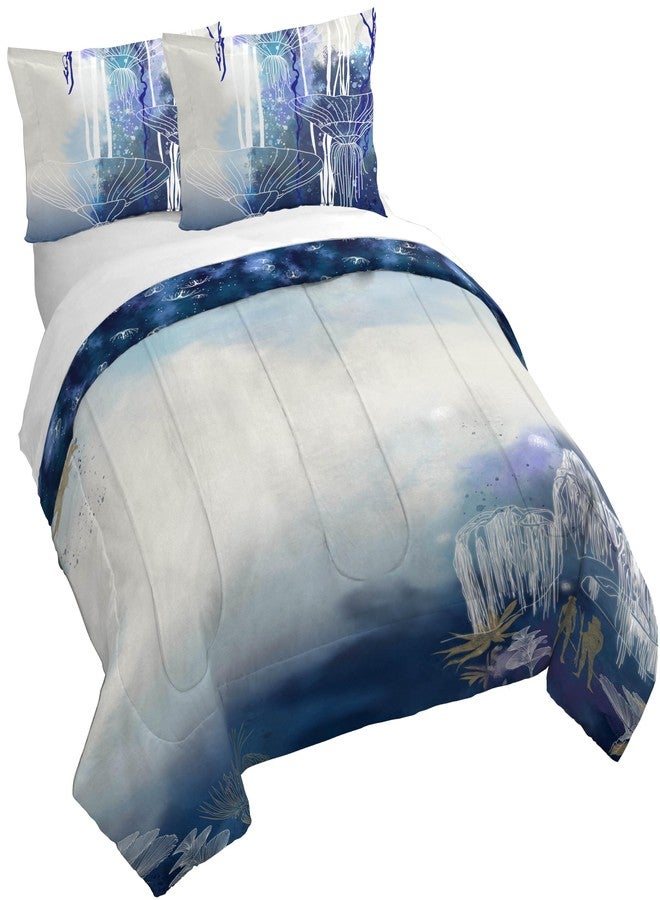 Jay Franco Kids Duvet Cover Set with Sham & Pillowcase - Ultra-Soft Linen Feel Bedding for Room Decor, Cover ONLY Comforter NOT Included, Blue - Avatar, 3 Piece Queen - Image 1