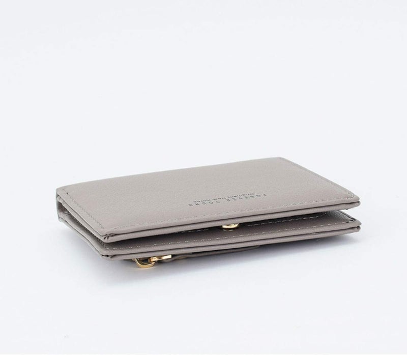 AnnabelZ Women Wallet Small Bifold Soft Leather Pocket Wallet Ladies Mini Short Purse(Grey) - Image 4