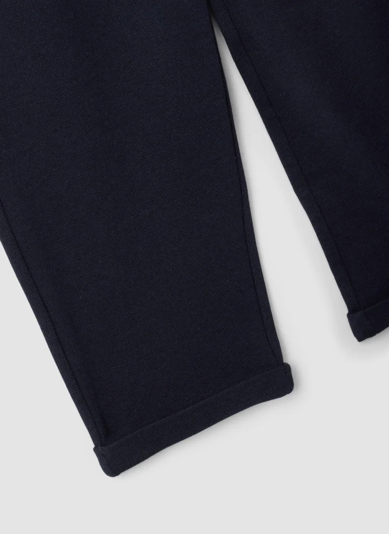 Ovs  OVS Blue Stretch Viscose And Lyocell Regular-Fit Trousers For Boys for Men | Best Price UAE