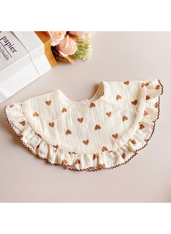 Bledilait Baby Bibs Pure Cotton Petal Drool Towel Baby Summer Thin Meal Pocket Four-layer Newborn Bibs 3-pack - Image 2