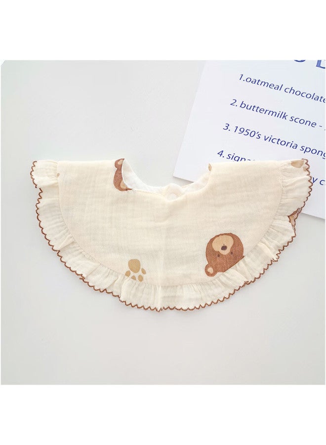Bledilait Baby Bibs Pure Cotton Petal Drool Towel Baby Summer Thin Meal Pocket Four-layer Newborn Bibs 3-pack - Image 5