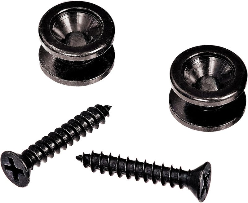 Planet Waves D'Addario Accessories Solid Brass End Pins - Black (Pair),PWEP102, Large - Image 1