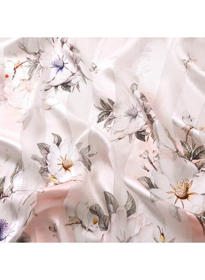 Hang Silk House Hangsifu Pure Silk Mulberry Silk Chinese-style Scarf Shawl Wrap, Birthday Gift Box For Wife Or Mother, Practical Pink And White - Image 3