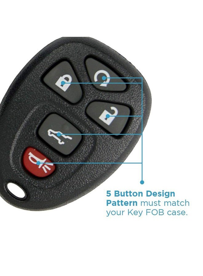 Keyless2Go Replacement for New Shell Case and 5 Button Pad for Remote Key Fob with FCC OUC60270 - Shell ONLY - Image 2