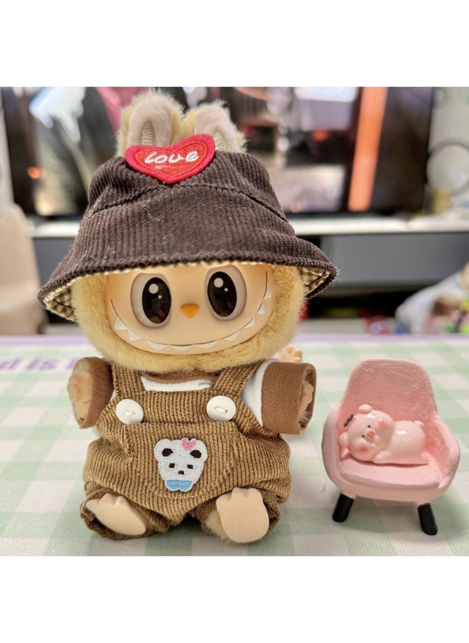 LABUBU Second Generation Blind Box Labubu Clothing Rubber Face Pendant - Labubu Sit Sit Party Series 